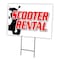 Signmission Scooter Rental Yard Sign & Stake outdoor plastic coroplast window, C-1216-DS-Scooter Rental C-1216-DS-Scooter Rental - alternate 1